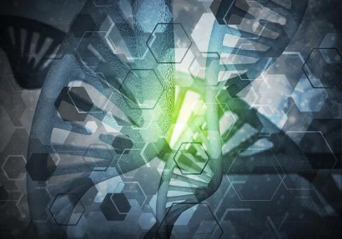 DNA molecules background Stock Illustration