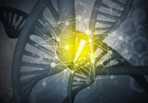 DNA molecules background イラスト素材