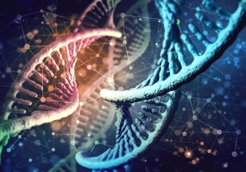 DNA molecules background Stock Illustration