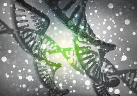 DNA molecules background Stockillustratie