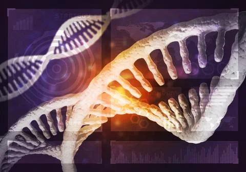 DNA molecules background イラスト素材