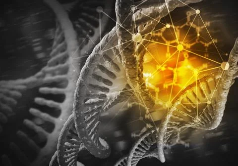 DNA molecules background 스톡 일러스트