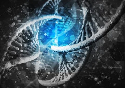 DNA molecules background Stockillustratie