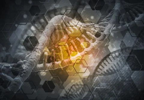 DNA molecules background Stock Illustration