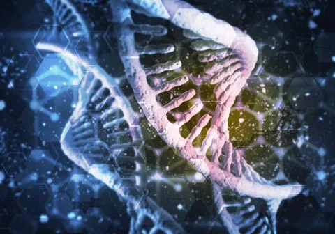 DNA molecules background 스톡 일러스트