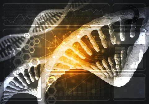 DNA molecules background Stock Illustration