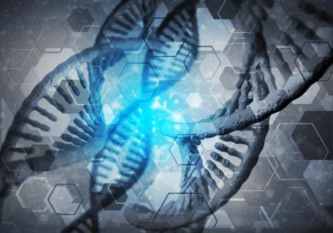 DNA molecules background Illustrazione stock