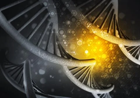 DNA molecules background Stock Illustration
