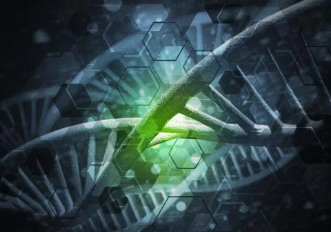 DNA molecules background Illustrazione stock