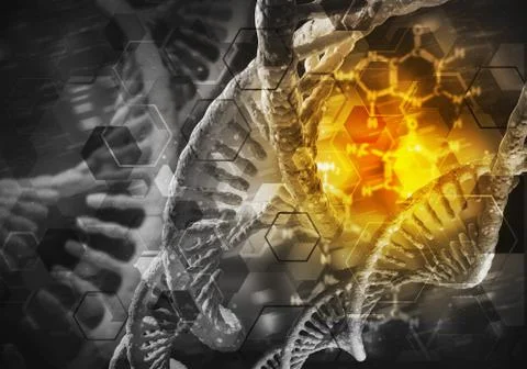 DNA molecules background Stock Illustration