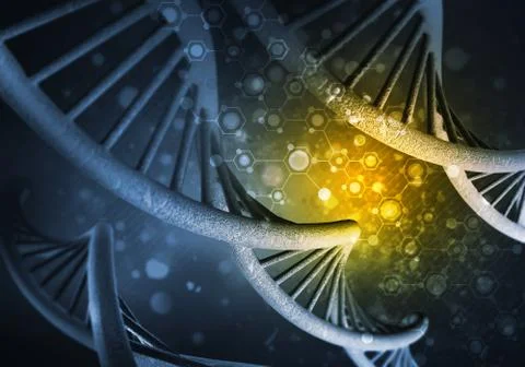 DNA molecules background Stock Illustration