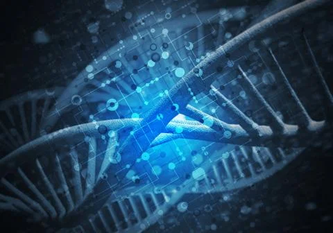 DNA molecules background Illustrazione stock