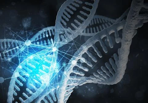 DNA molecules background Illustrazione stock