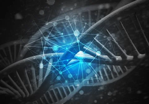 DNA molecules background Illustrazione stock