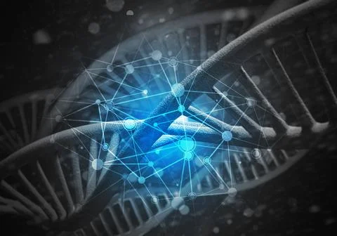 DNA molecules background Stockillustratie