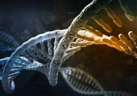 DNA molecules background Stock Illustration