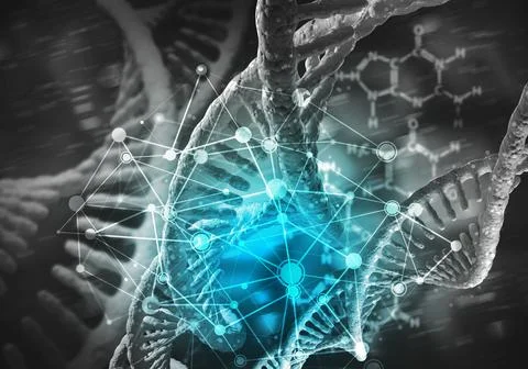 DNA molecules background Stock Illustration