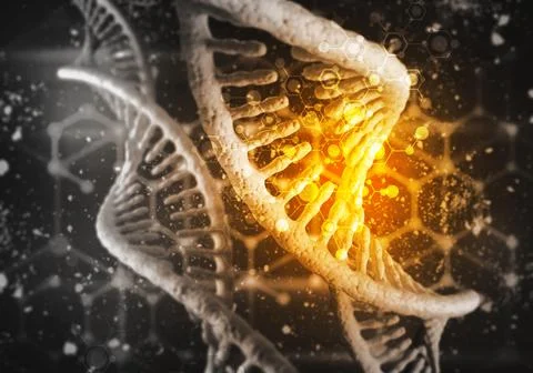 DNA molecules background Stock Illustration