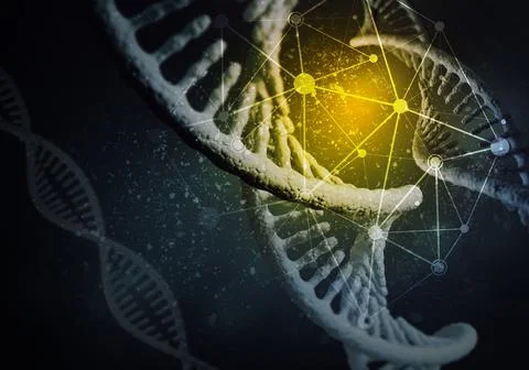 DNA molecules background Stock Illustration