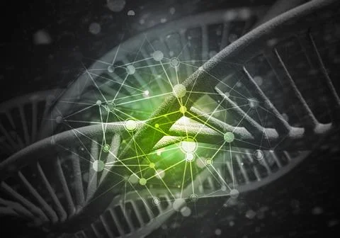 DNA molecules background Stock Illustration