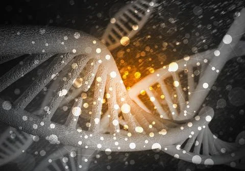DNA molecules background Stock Illustration