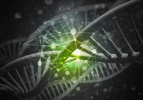 DNA molecules background Stock Illustration