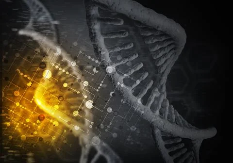 DNA molecules background Stock Illustration