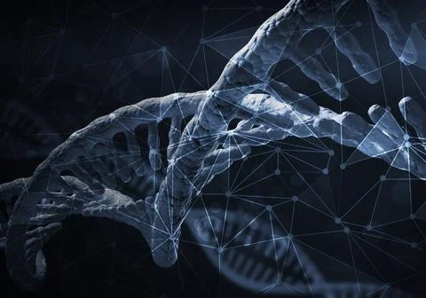 DNA molecules background Stock Illustration