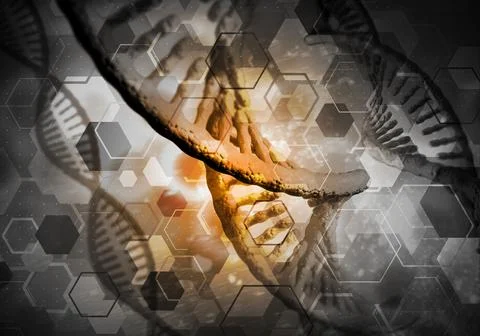 DNA molecules background イラスト素材