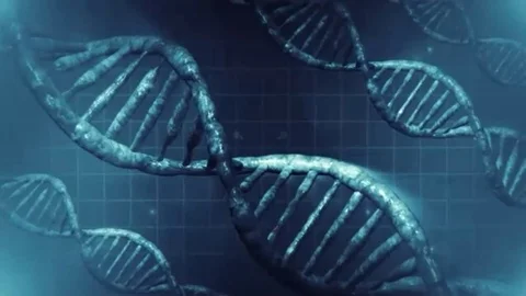 DNA molecules on the beautiful backdrop Stock Footage 98247148