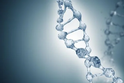 DNA molecules on the beautiful backdrop Stockillustratie