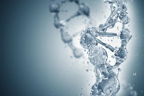 DNA molecules on the beautiful backdrop Stockillustratie