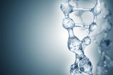 DNA molecules on the beautiful backdrop Stockillustratie