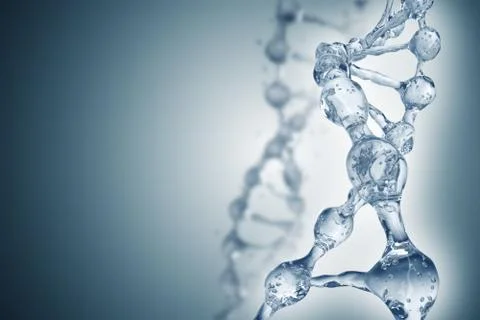 DNA molecules on the beautiful backdrop Stockillustratie