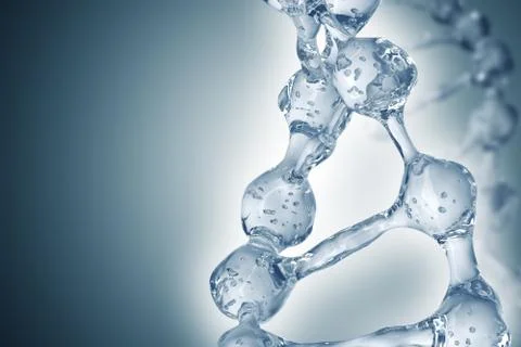 DNA molecules on the beautiful backdrop Stockillustratie