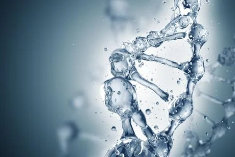 DNA molecules on the beautiful backdrop 库存插图