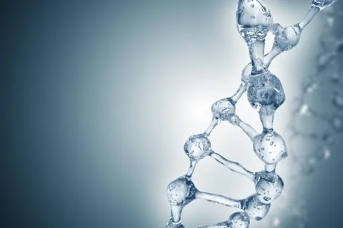 DNA molecules on the beautiful backdrop Stock Illustration
