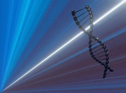 DNA molecules on the beautiful backdrop Stock Illustration