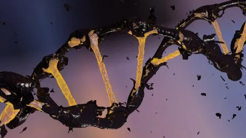 DNA molecules on the blur background Stock Illustration