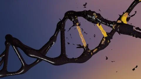 DNA molecules on the blur background Stock Illustration