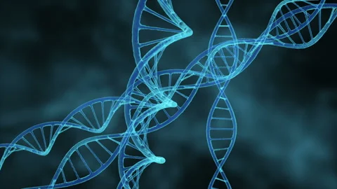 DNA molecules on a dark background. Stock Footage 128727262