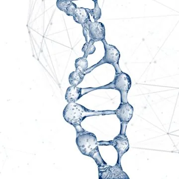 DNA molecules design illustration. 库存插图