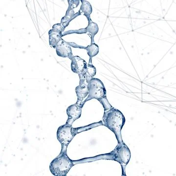 DNA molecules design illustration. Stockillustratie