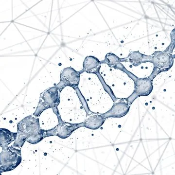 DNA molecules design illustration. Stockillustratie