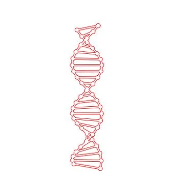 DNA Molecules Isolated on White Illustrazione stock