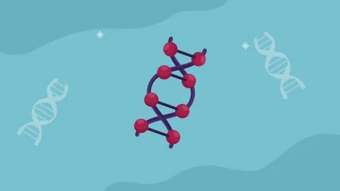Dna molecules particles pattern animation Stock Footage 169727760