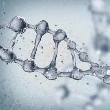 DNA molecules on the science background. Stock-Illustration