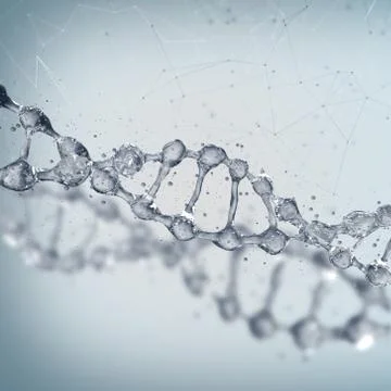 DNA molecules on the science background. Stock Illustration