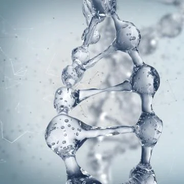 DNA molecules on the science background. Stock-Illustration