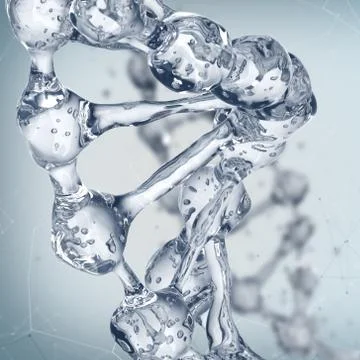 DNA molecules on the science background. Stock Illustration